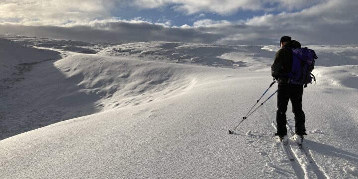 Great Skiing on Kilhope Law nr Allenheads, Northumberland